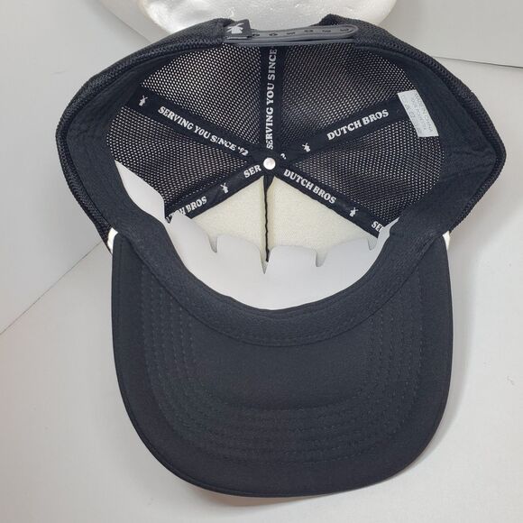 New Dutch Bros Drink More Coffee Trucker Hat Cap Black Mesh Snapback - Picture 7 of 8